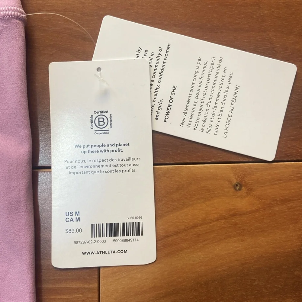 NWT Athleta 7/8 Tight Lilac M - Picture 3 of 7